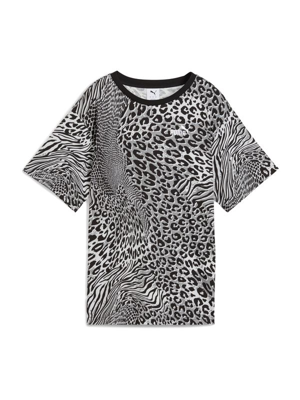 PUMA PUMA Majica 'ESS'  siva / črna / off-bela