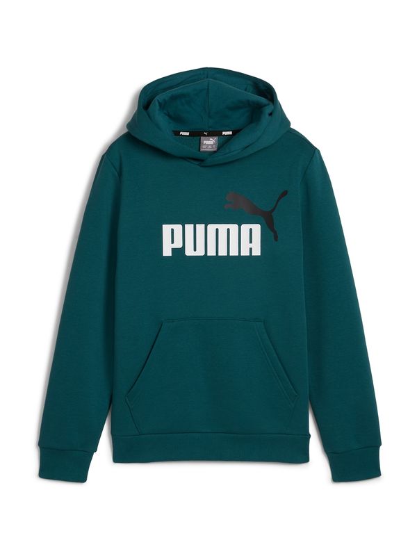 PUMA PUMA Majica 'ESS+'  smaragd / črna / bela