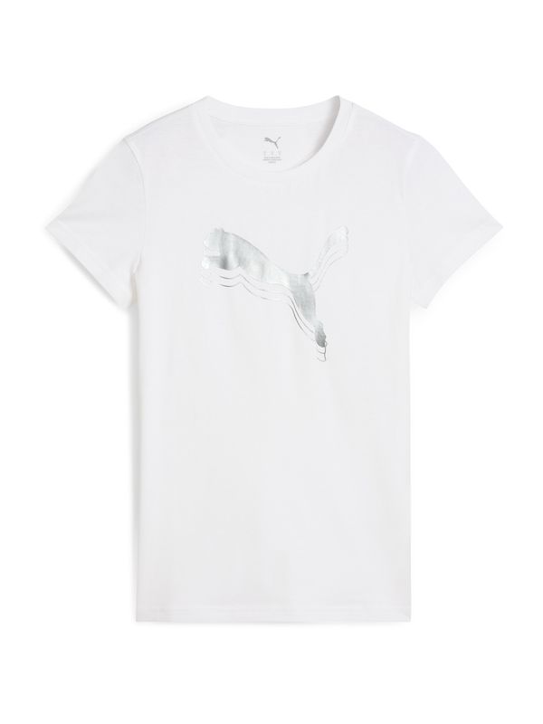 PUMA PUMA Majica 'ESS'  srebrna / bela