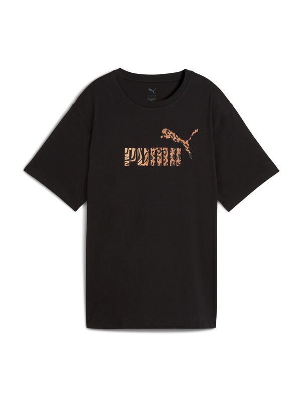 PUMA PUMA Majica 'ESS'  svetlo rjava / črna