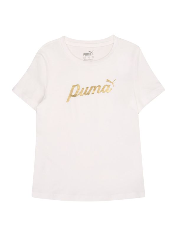 PUMA PUMA Majica 'Ess'  zlata / bela