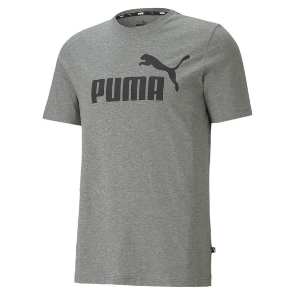 PUMA PUMA Majica 'Essential'  pegasto siva / črna