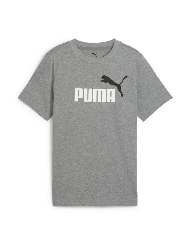 PUMA PUMA Majica 'Essentials No.1'  pegasto siva / črna / bela