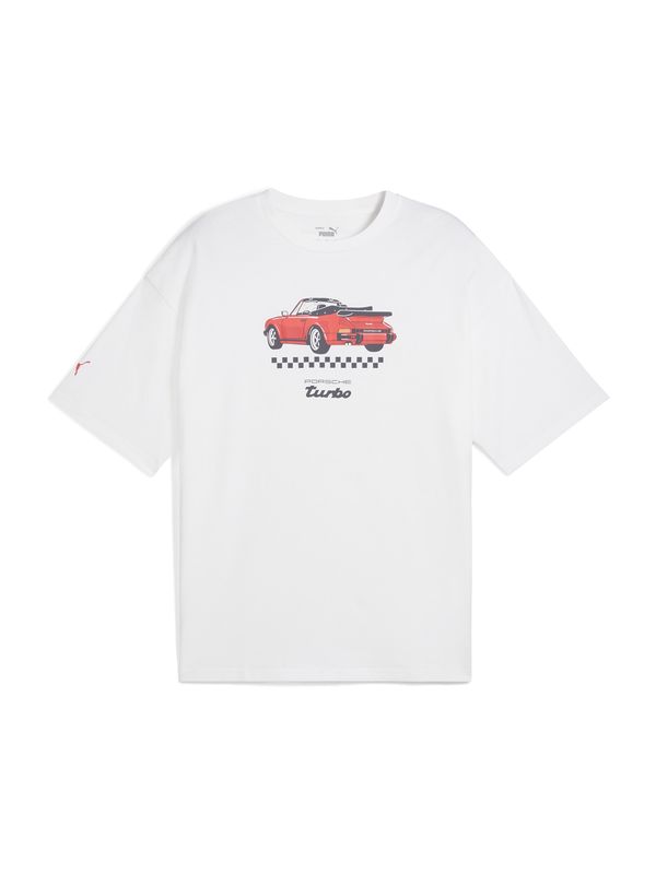 PUMA PUMA Majica  oranžna / živo rdeča / črna / bela