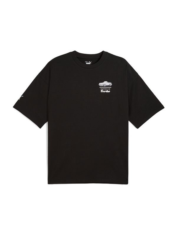 PUMA PUMA Majica 'Porsche Legacy'  bazaltno siva / svetlo siva / črna / bela