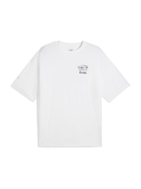 PUMA PUMA Majica 'Porsche Legacy'  svetlo siva / bela