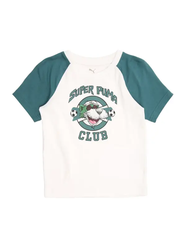 PUMA PUMA Majica 'Super'  zelena / smaragd / črna / bela