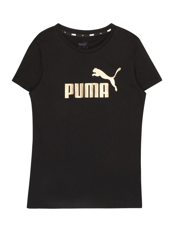 PUMA PUMA Majica  zlata / črna