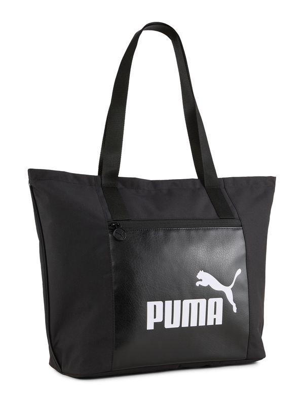 PUMA PUMA Nakupovalna torba 'CAMPUS'  črna / bela