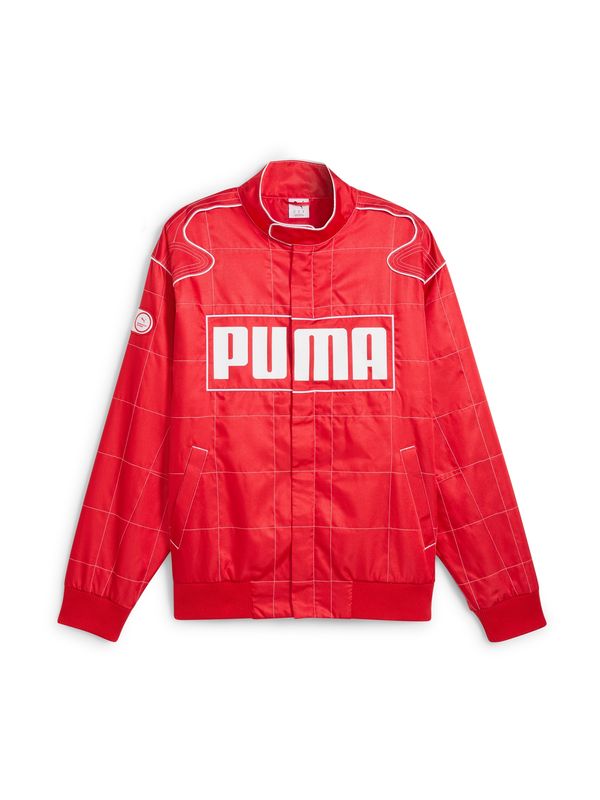 PUMA PUMA Prehodna jakna 'ARCHIVE SEASONAL'  rdeča / bela