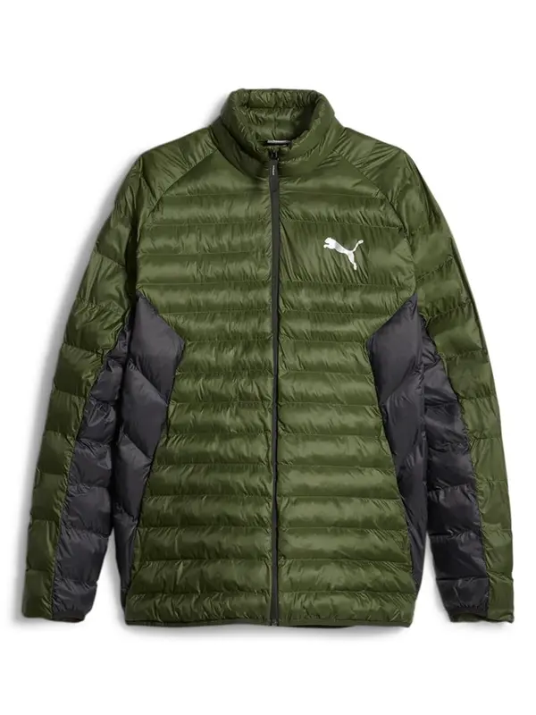 PUMA PUMA Prehodna jakna  temno zelena / črna / bela