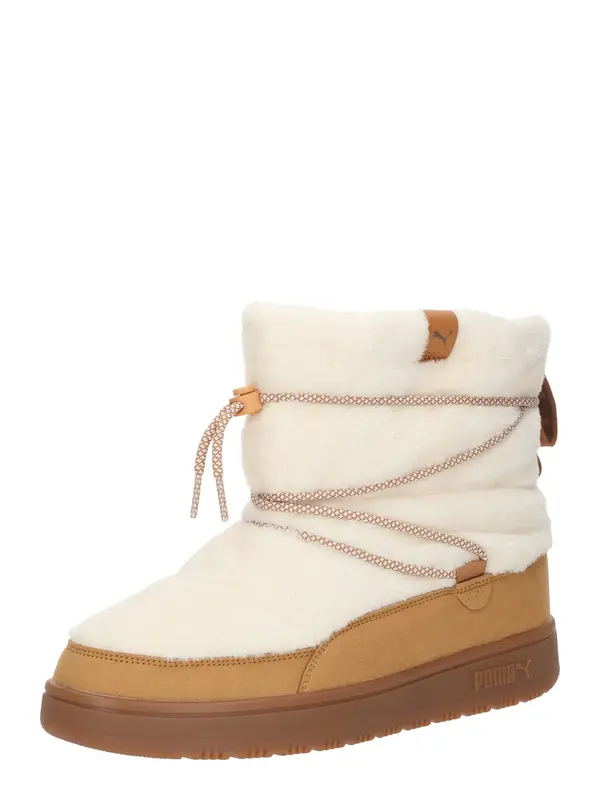 PUMA PUMA Škornji za v sneg 'Snowbae Suede'  rjava / bela