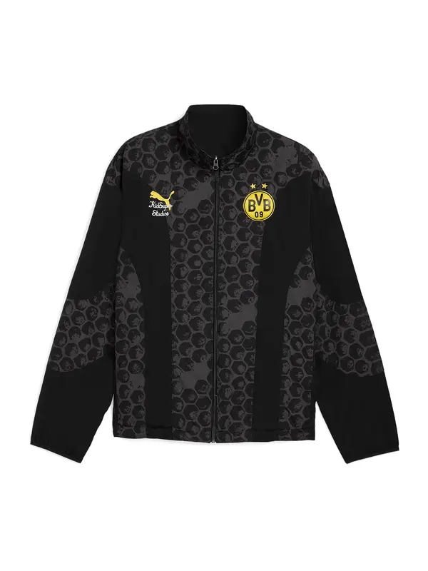 PUMA PUMA Športna jakna 'Borussia Dortmund'  rumena / temno siva / črna / bela