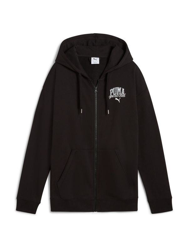 PUMA PUMA Športna jopa na zadrgo 'CLASS'  črna / bela