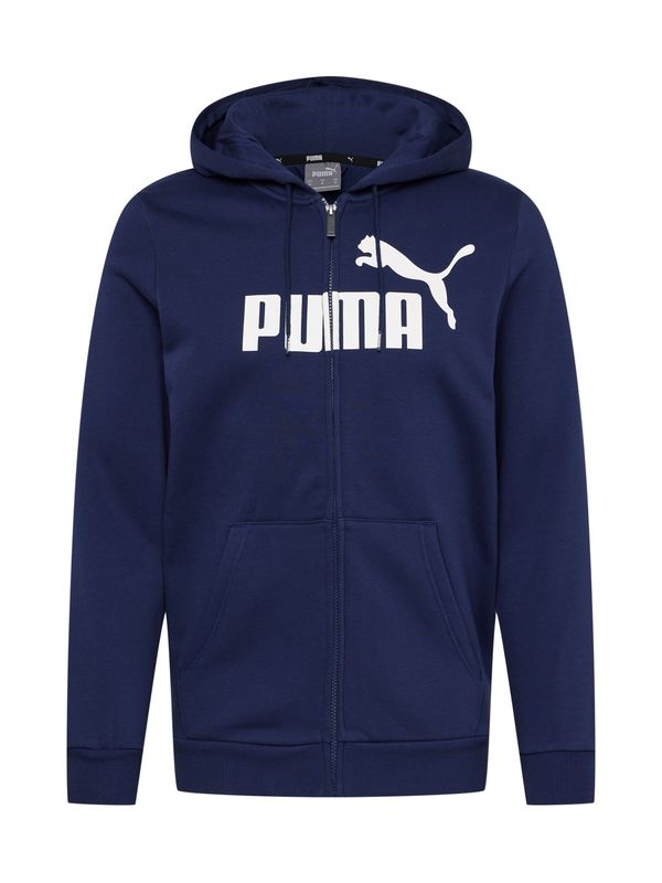 PUMA PUMA Športna jopa na zadrgo  marine / bela