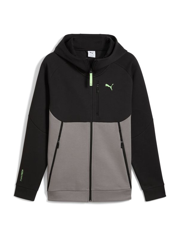 PUMA PUMA Športna jopa na zadrgo 'Pumatech'  siva / črna