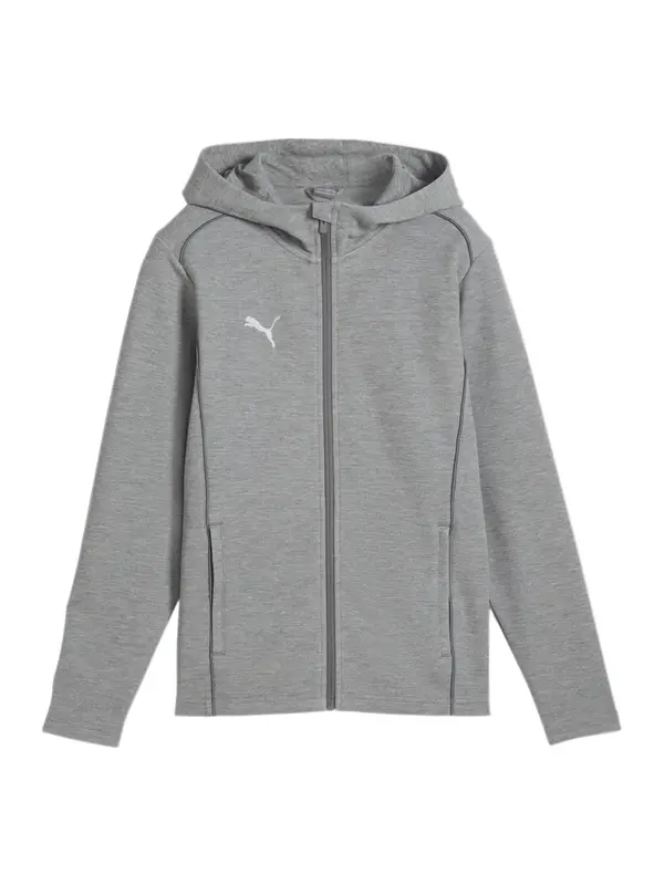 PUMA PUMA Športna jopa na zadrgo  siva / bela
