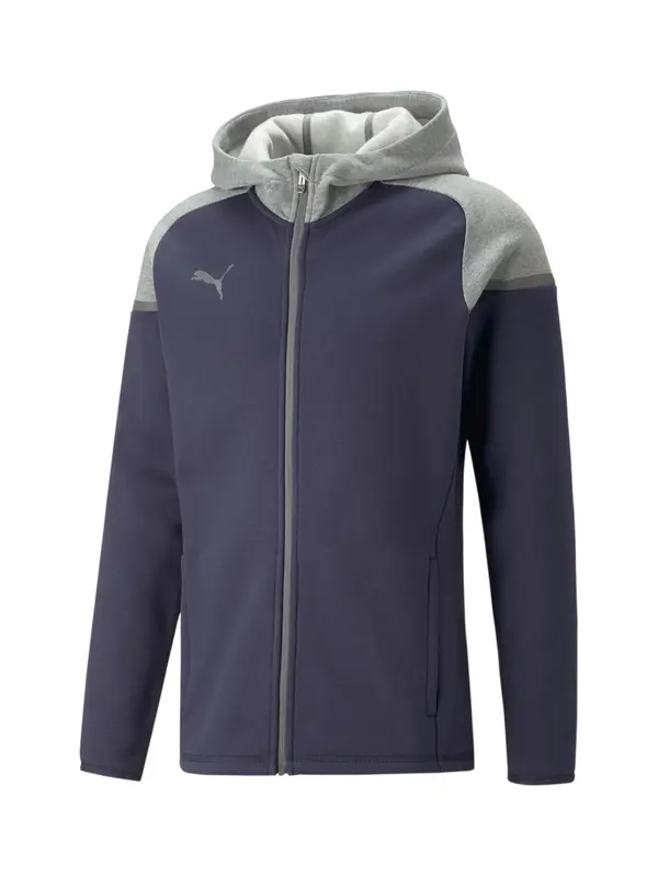 PUMA PUMA Športna jopa na zadrgo 'TeamCUP'  marine / pegasto siva