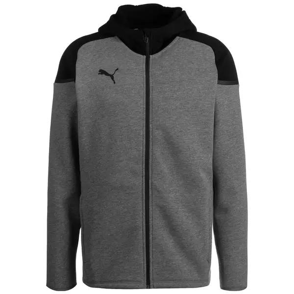 PUMA PUMA Športna jopa na zadrgo 'TeamCUP '  pegasto siva / črna