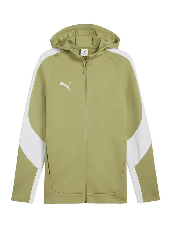 PUMA PUMA Športna jopa na zadrgo 'teamEVOSTRIPE'  kivi / bela