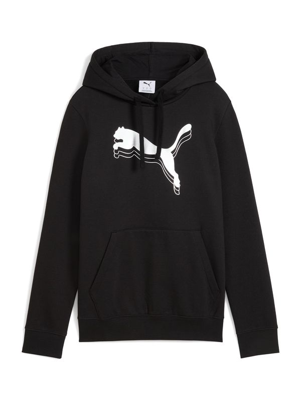 PUMA PUMA Športna majica 'ESS'  črna / srebrna