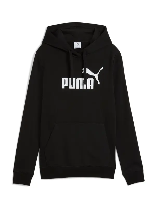 PUMA PUMA Športna majica 'ESS No. 1'  črna / bela