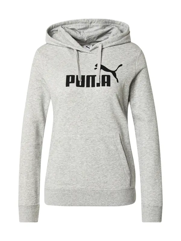 PUMA PUMA Športna majica 'ESS No. 1'  pegasto siva / črna