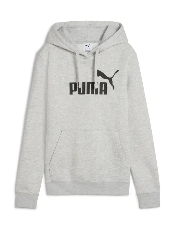 PUMA PUMA Športna majica 'ESS No. 1'  svetlo siva / črna