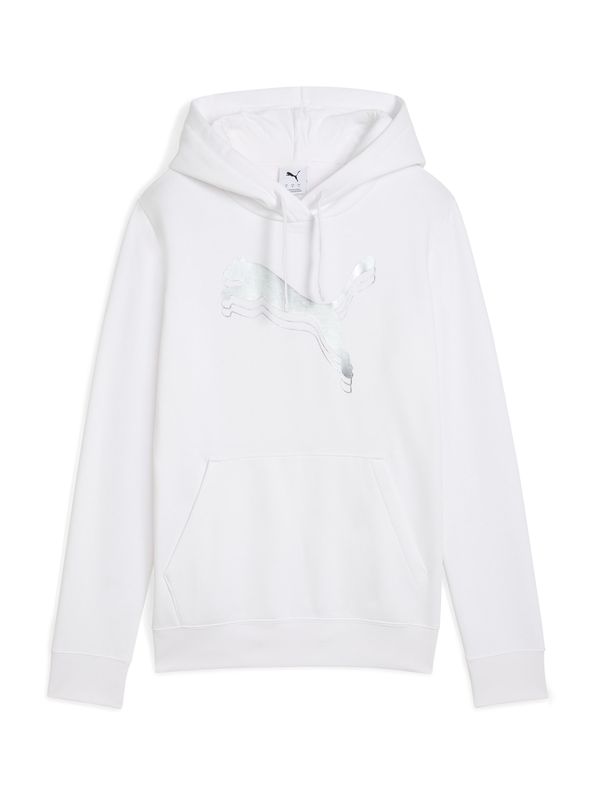 PUMA PUMA Športna majica 'ESS'  srebrna / bela