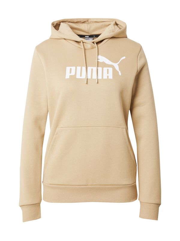 PUMA PUMA Športna majica 'ESSENTIAL'  svetlo rjava / bela