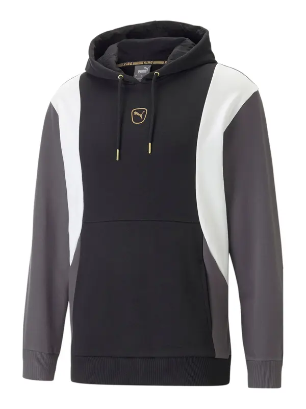 PUMA PUMA Športna majica 'King'  zlata / temno siva / črna / bela