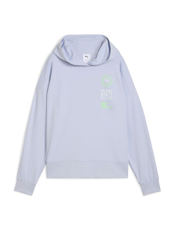 PUMA PUMA Športna majica 'PUMA x HYROX Cloudspun'  golobje modra / neonsko zelena / bela