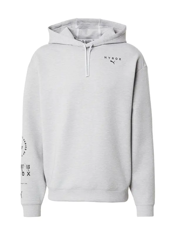 PUMA PUMA Športna majica 'PUMA X HYROX CLOUDSPUN'  pegasto siva / črna