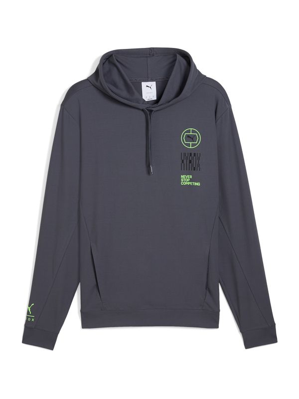 PUMA PUMA Športna majica 'PUMA x HYROX CLOUDSPUN'  temno siva / kivi / črna