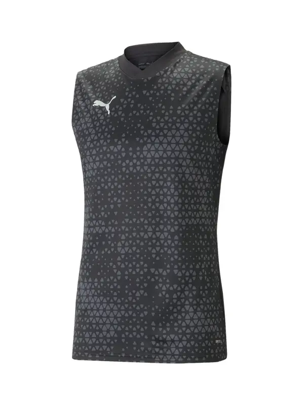 PUMA PUMA Športna majica  siva / črna / bela