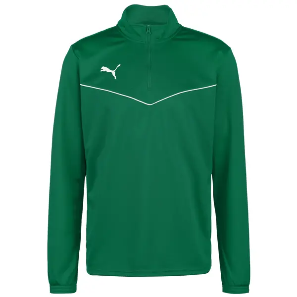 PUMA PUMA Športna majica 'Team Rise'  travnato zelena / bela
