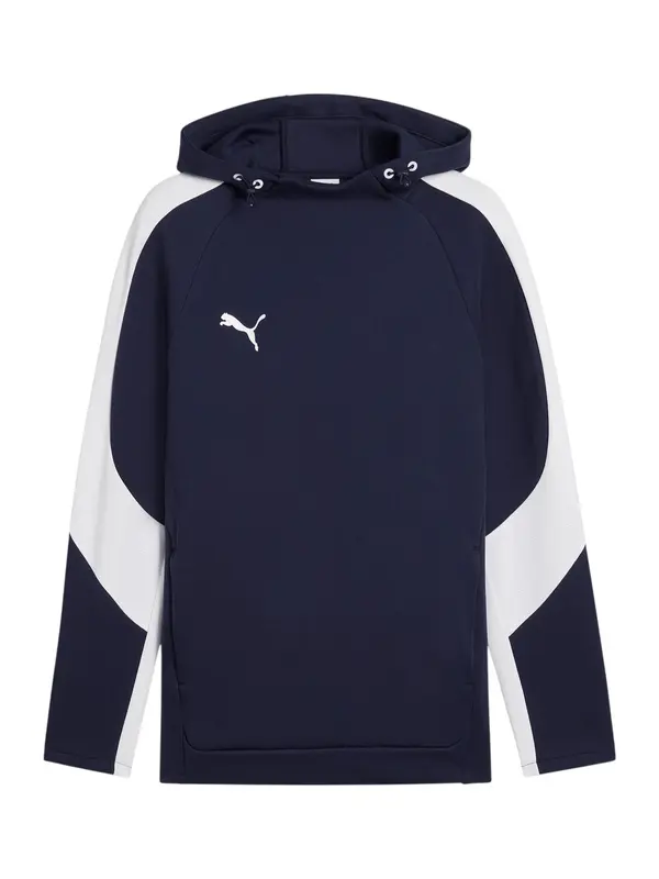 PUMA PUMA Športna majica 'TeamEvostripe'  modra / bela
