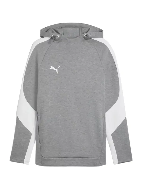 PUMA PUMA Športna majica 'TeamEVOSTRIPE'  siva / svetlo siva