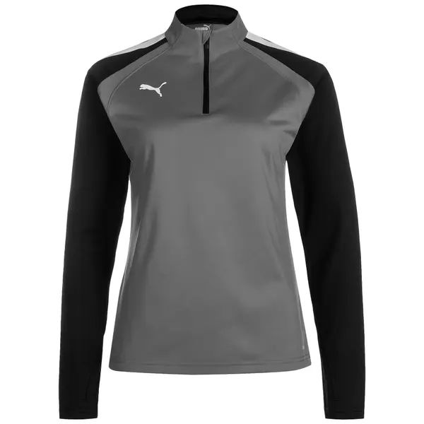 PUMA PUMA Športna majica 'TeamLiga'  siva / črna