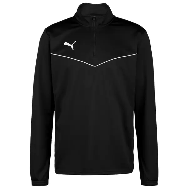 PUMA PUMA Športna majica 'TeamRise'  črna / bela