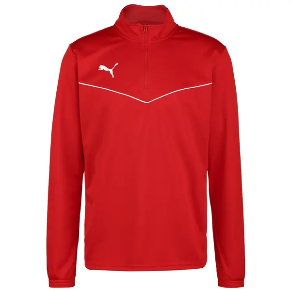 PUMA PUMA Športna majica 'TeamRise'  rdeča / bela