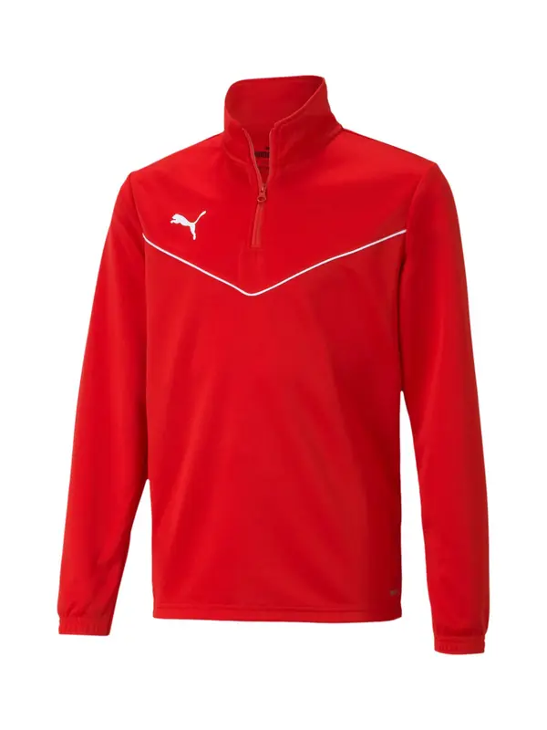 PUMA PUMA Športna majica 'TeamRise'  rdeča / bela