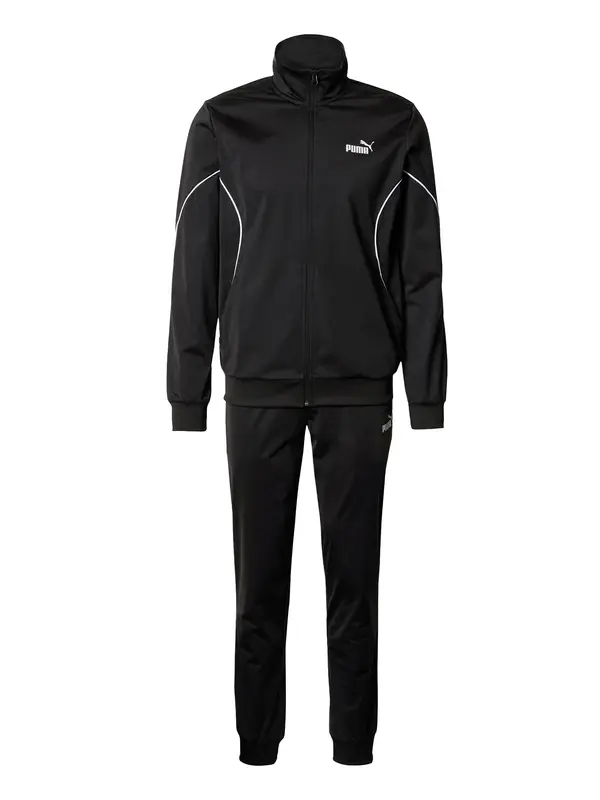 PUMA PUMA Športna trenirka 'Poly Piping'  črna / bela