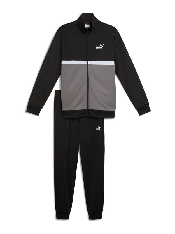 PUMA PUMA Športna trenirka  siva / črna / bela