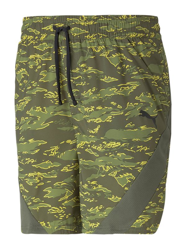 PUMA PUMA Športne hlače 'Concept'  rumena / zelena / kaki