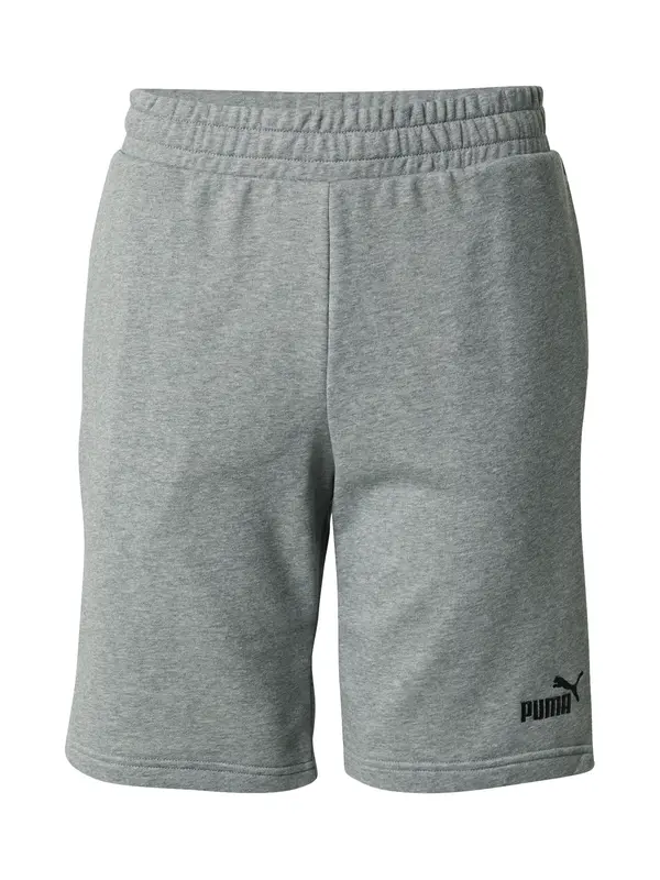 PUMA PUMA Športne hlače 'ESS No. 1'  pegasto siva / črna