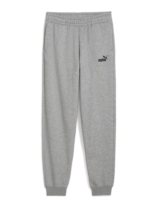 PUMA PUMA Športne hlače 'ESS No. 1'  pegasto siva / črna