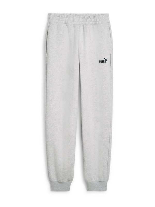 PUMA PUMA Športne hlače 'ESS No. 1'  svetlo siva / črna