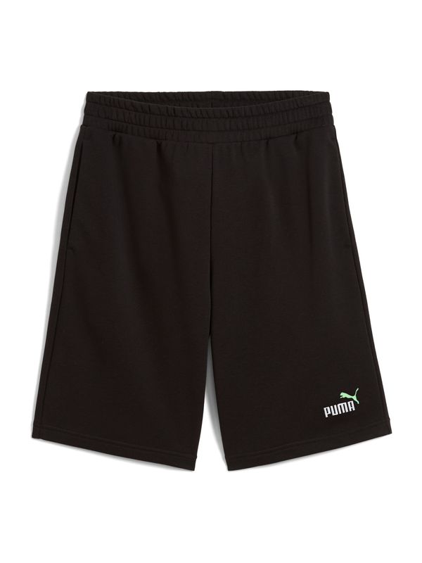 PUMA PUMA Športne hlače 'ESS No. 1'  svetlo zelena / črna / bela