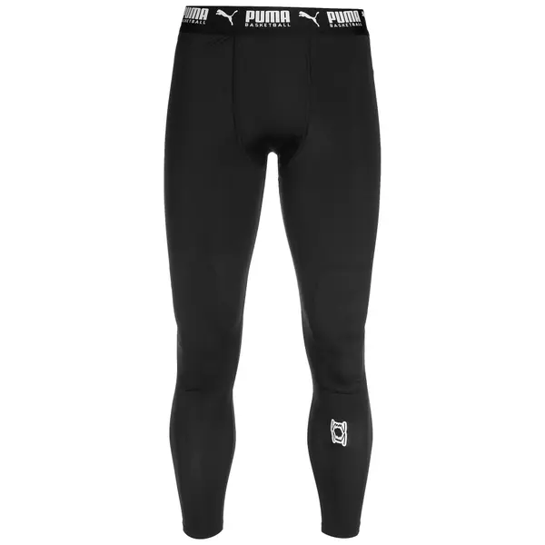 PUMA PUMA Športne hlače 'Hoops Team'  črna / bela